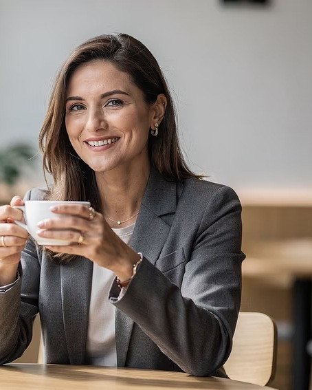 Retrato executivo em escritório gerado por IA no estilo dos prompts de negócios